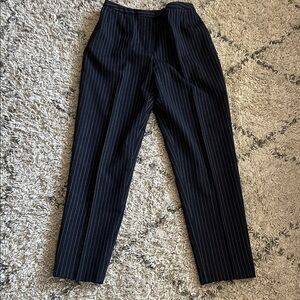 Harve Benard Navy Pinstripe Dress Pants